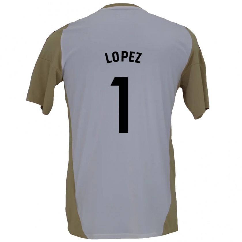 Kandiny Dames Luis López #1 Bruin Wit Uitshirt Uittenue 2024/25 T-Shirt