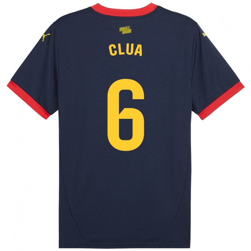 Kandiny Mujer Camiseta Silvi Clua #6 Azul Marino Rojo 2ª Equipación 2024/25 La Camisa