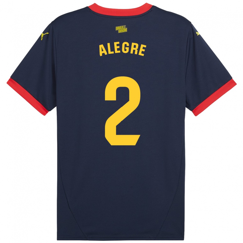 Kandiny Donna Maglia Marc Alegre #2 Rosso Navy Kit Gara Away 2024/25 Maglietta