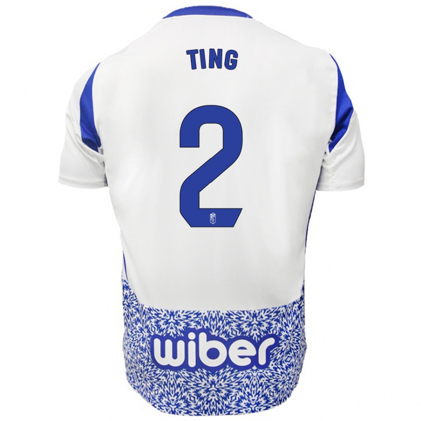 Kandiny Mujer Camiseta Xie Ting #2 Blanco Azul 2ª Equipación 2024/25 La Camisa