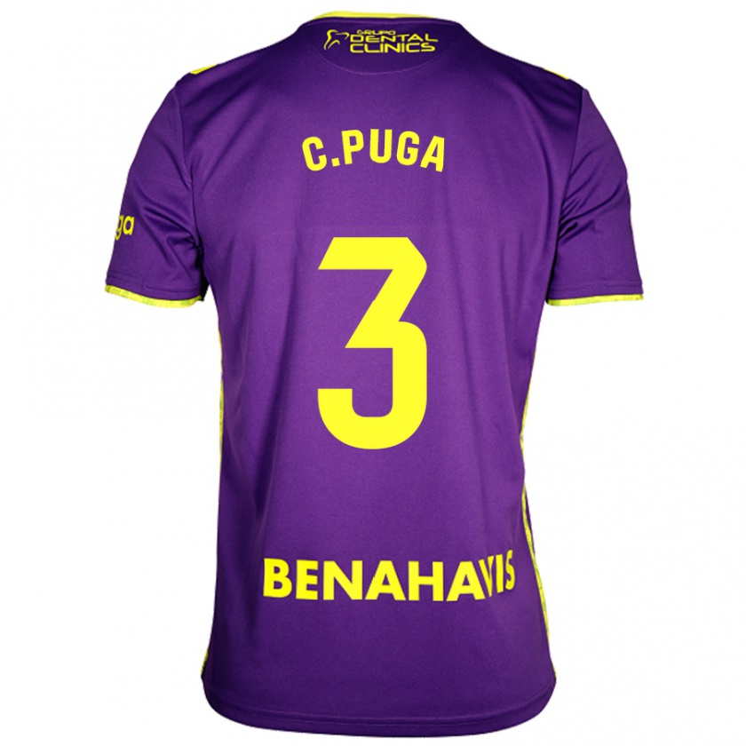 Kandiny Donna Maglia Carlos Puga #3 Viola Giallo Kit Gara Away 2024/25 Maglietta