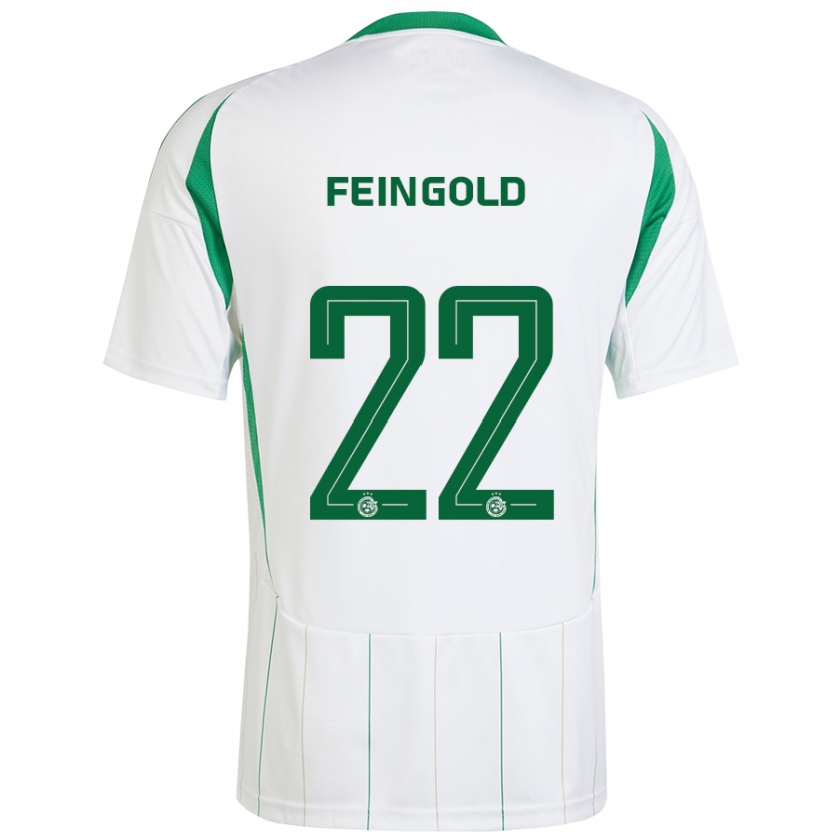 Kandiny Dames Ilay Feingold #22 Witgroen Uitshirt Uittenue 2024/25 T-Shirt België