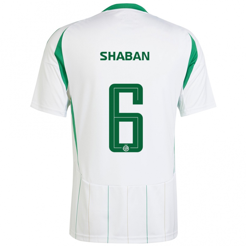 Kandiny Donna Maglia Loay Shaban #6 Bianco Verde Kit Gara Away 2024/25 Maglietta