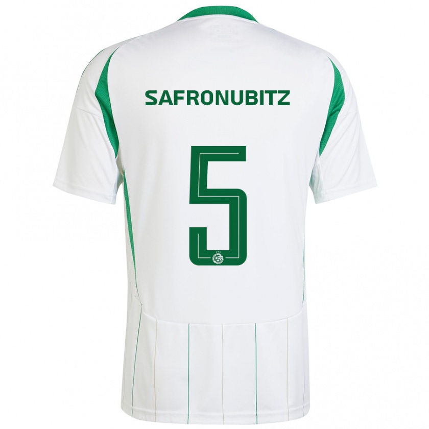 Kandiny Donna Maglia Dan Safronubitz #5 Bianco Verde Kit Gara Away 2024/25 Maglietta