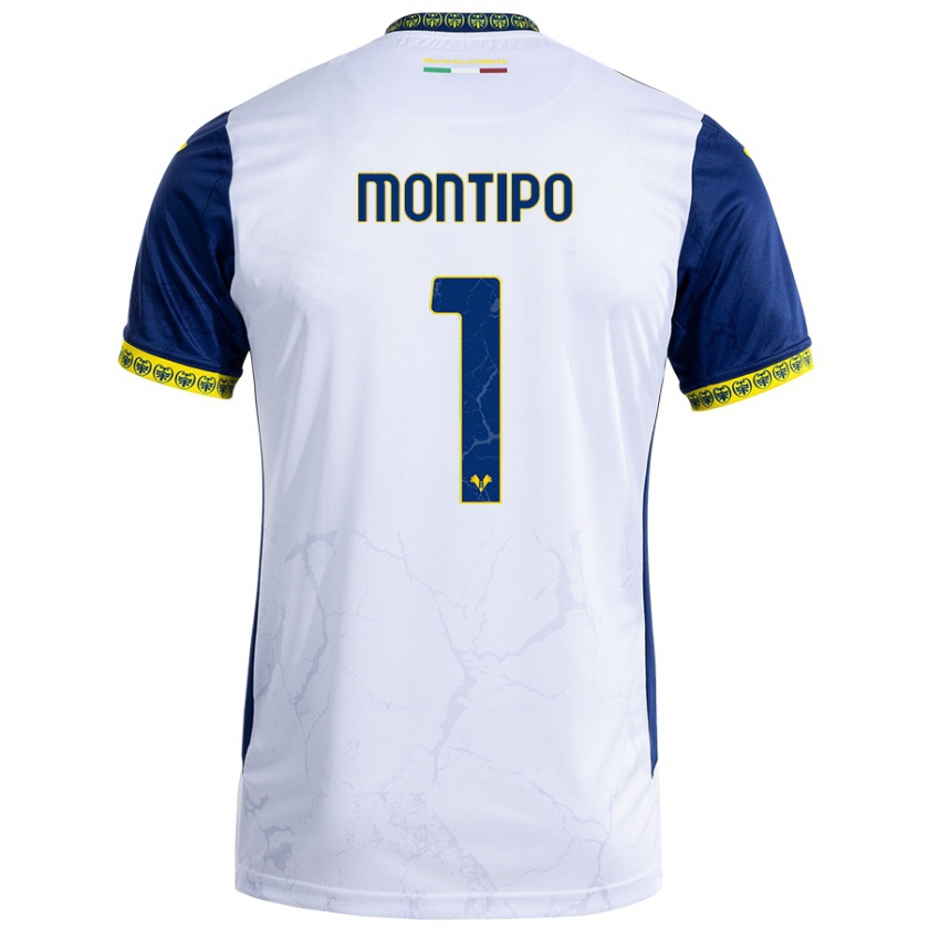 Kandiny Mujer Camiseta Lorenzo Montipò #1 Blanco Azul 2ª Equipación 2024/25 La Camisa México