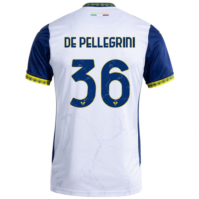 Kandiny Donna Maglia Erika De Pellegrini #36 Bianco Blu Kit Gara Away 2024/25 Maglietta