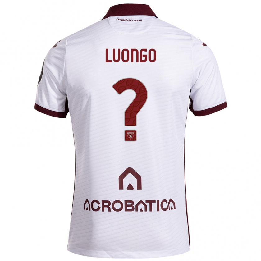 Kandiny Donna Maglia Andrea Luongo #0 Bianco Marrone Kit Gara Away 2024/25 Maglietta