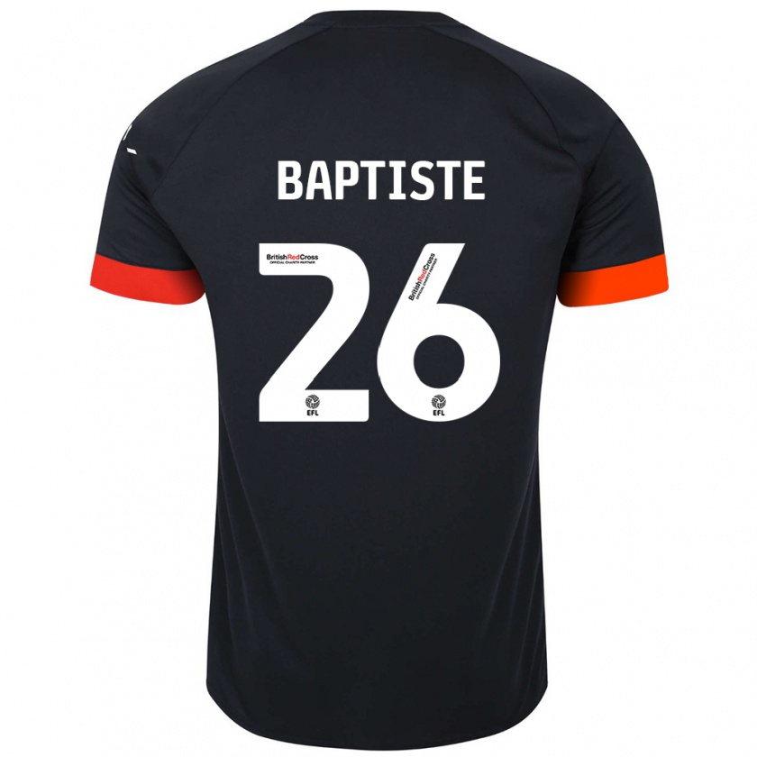 Kandiny Dames Shandon Baptiste #26 Zwart Oranje Uitshirt Uittenue 2024/25 T-Shirt