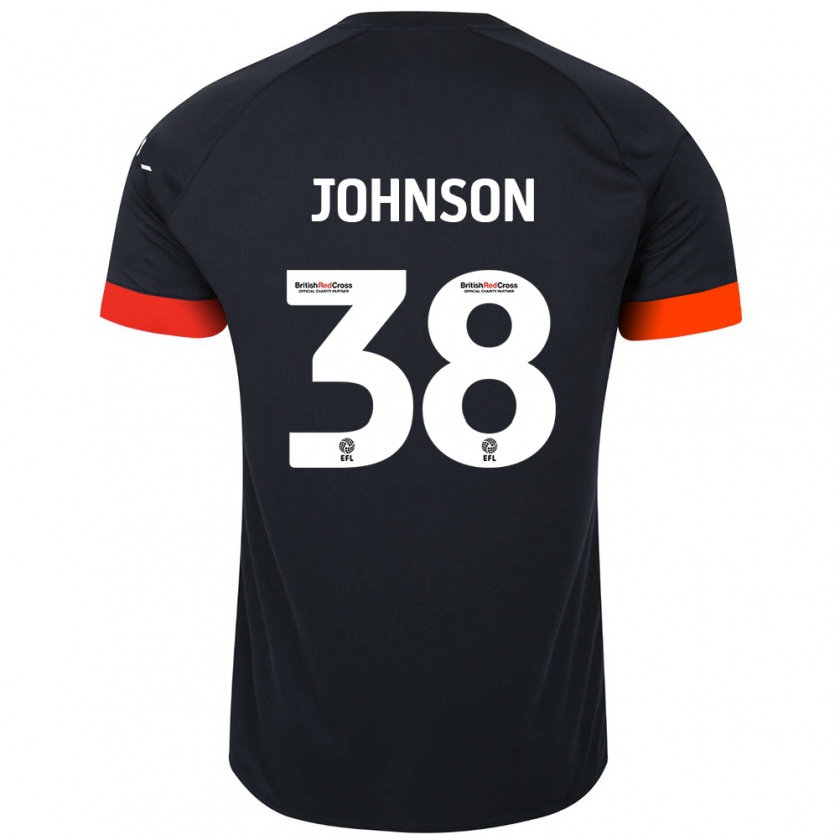 Kandiny Donna Maglia Joe Johnson #38 Nero Arancione Kit Gara Away 2024/25 Maglietta