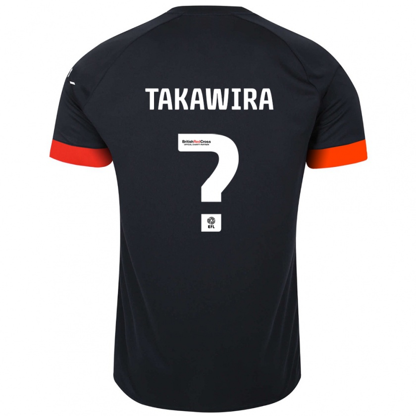 Kandiny Mujer Camiseta Matthew Takawira #0 Negro Naranja 2ª Equipación 2024/25 La Camisa México