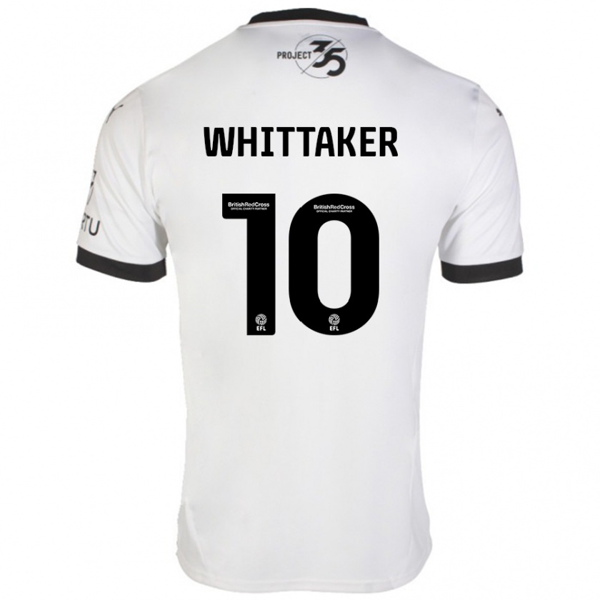 Kandiny Donna Maglia Morgan Whittaker #10 Bianco Nero Kit Gara Away 2024/25 Maglietta