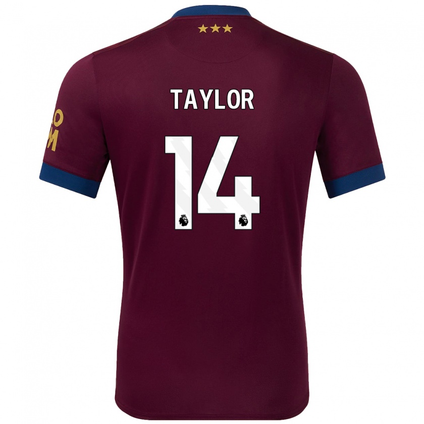 Kandiny Mujer Camiseta Jack Taylor #14 Marrón 2ª Equipación 2024/25 La Camisa