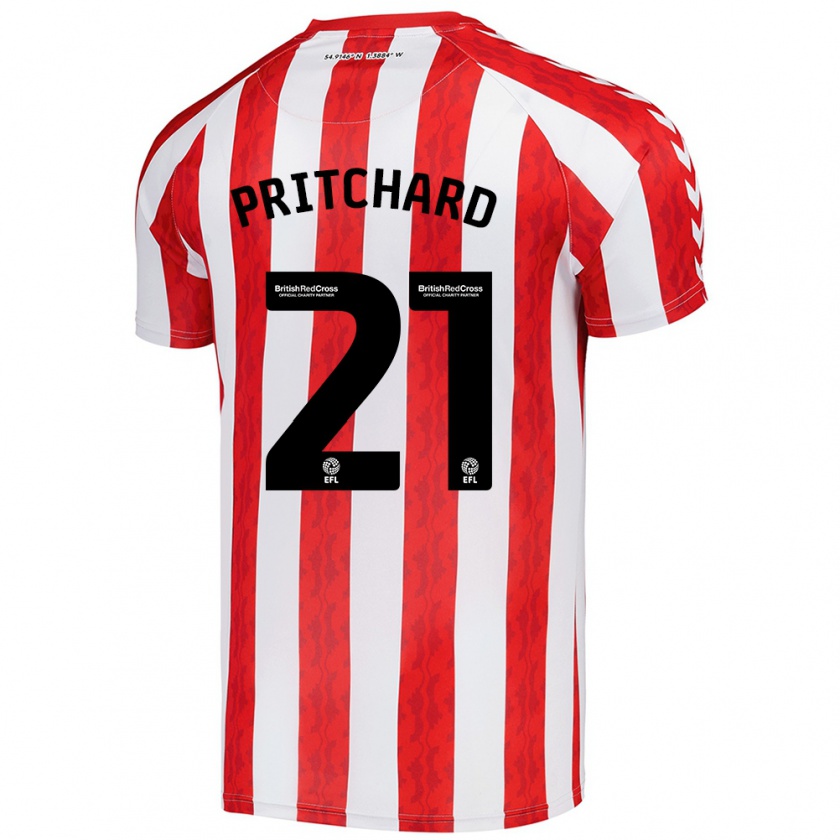 Kandiny Bambino Maglia Alex Pritchard #21 Rosso Bianco Kit Gara Home 2024/25 Maglietta