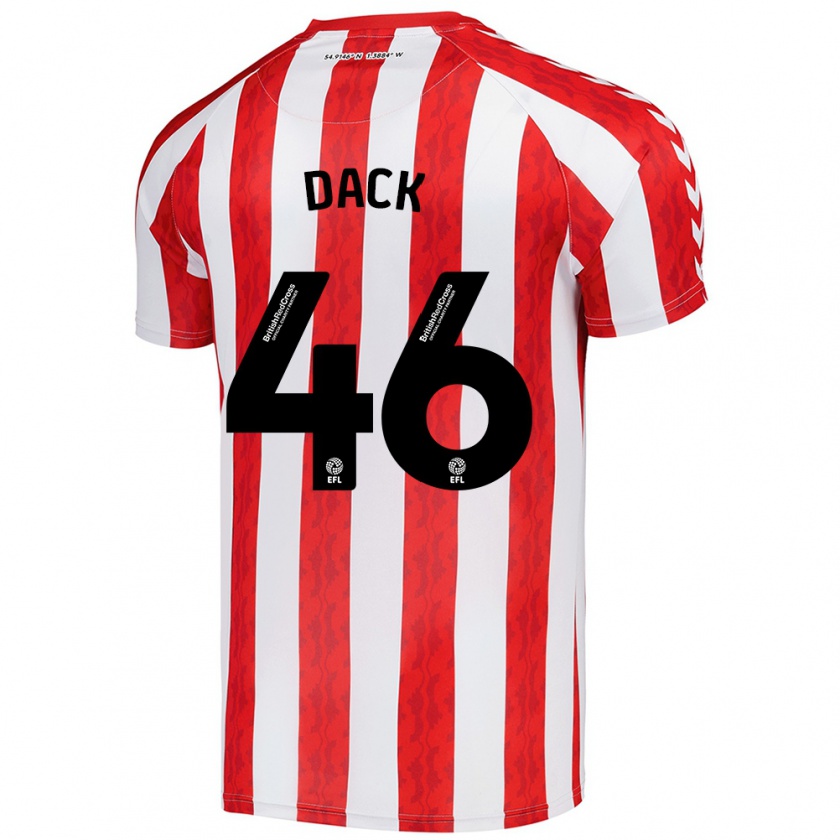 Kandiny Kinderen Bradley Dack #46 Rood Wit Thuisshirt Thuistenue 2024/25 T-Shirt