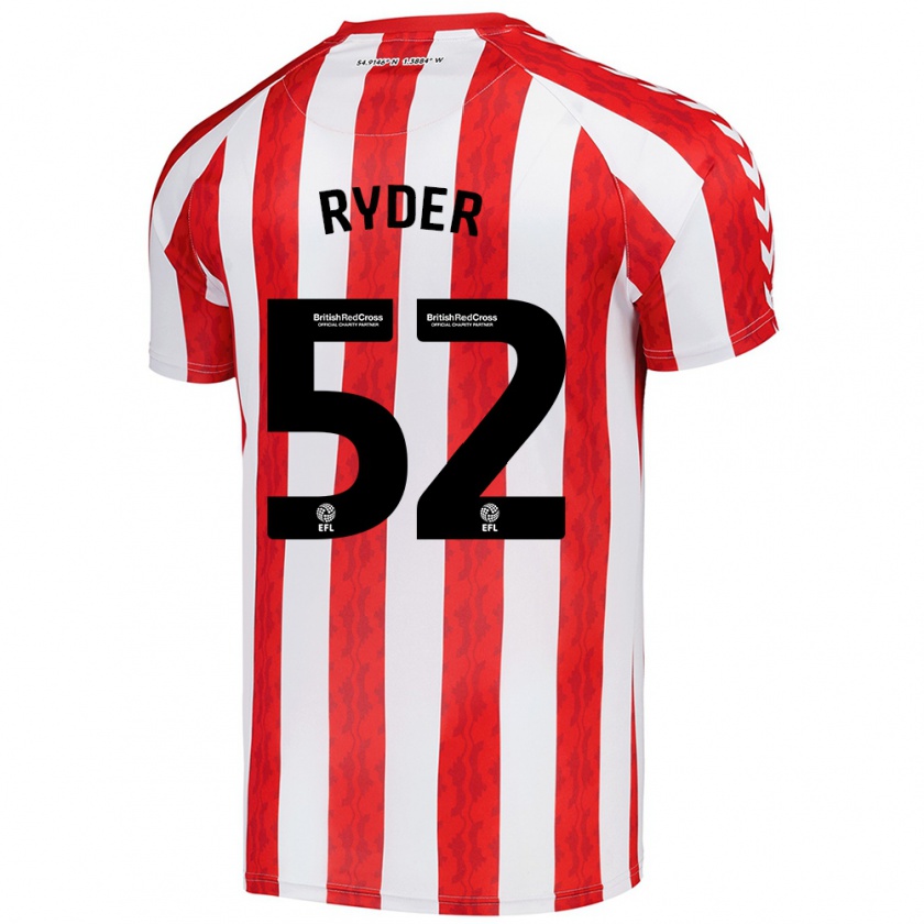 Kandiny Kinderen Joe Ryder #52 Rood Wit Thuisshirt Thuistenue 2024/25 T-Shirt België