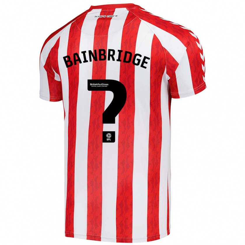 Kandiny Bambino Maglia Oliver Bainbridge #0 Rosso Bianco Kit Gara Home 2024/25 Maglietta