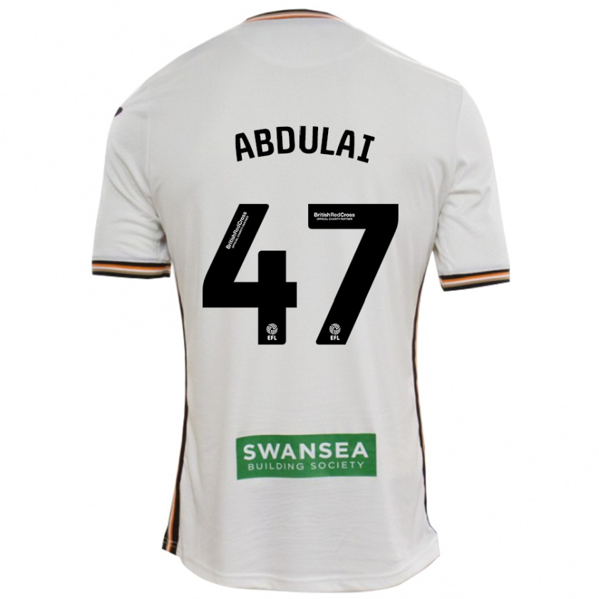 Kandiny Kinderen Azeem Abdulai #47 Wit Thuisshirt Thuistenue 2024/25 T-Shirt