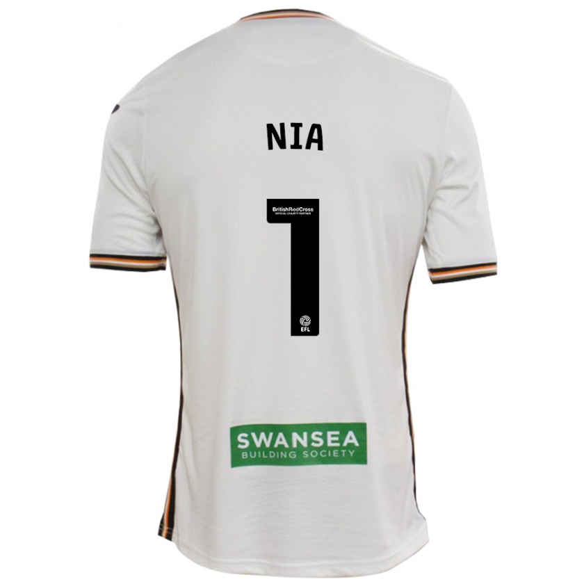 Kandiny Bambino Maglia Ffion Rees Nia #1 Bianco Kit Gara Home 2024/25 Maglietta