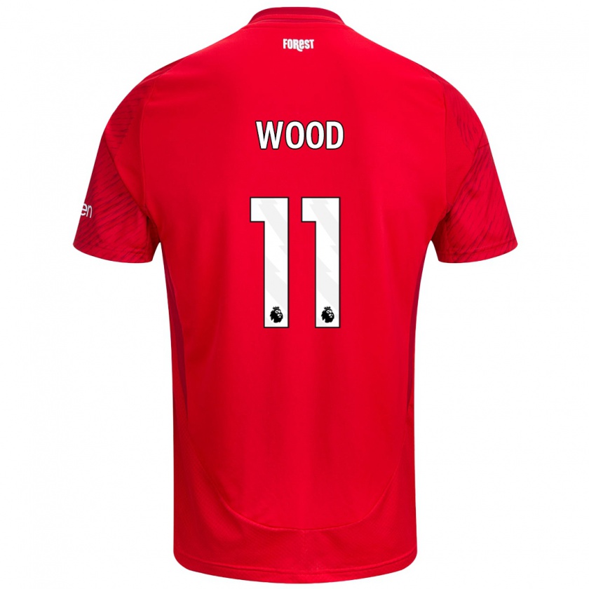 Kandiny Kinderen Chris Wood #11 Rood Wit Thuisshirt Thuistenue 2024/25 T-Shirt