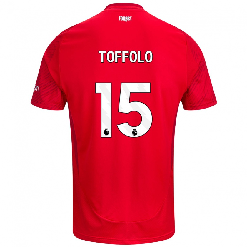 Kandiny Kinderen Harry Toffolo #15 Rood Wit Thuisshirt Thuistenue 2024/25 T-Shirt