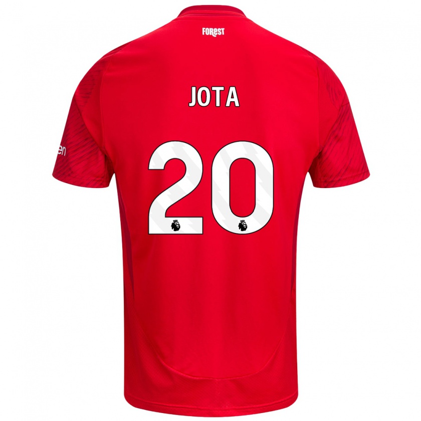 Kandiny Niño Camiseta Jota Silva #20 Rojo Blanco 1ª Equipación 2024/25 La Camisa México