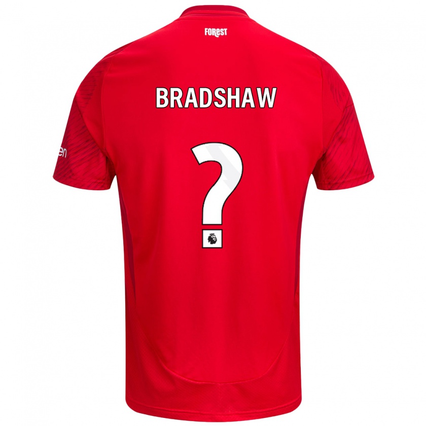 Kandiny Kinderen Alfie Bradshaw #0 Rood Wit Thuisshirt Thuistenue 2024/25 T-Shirt