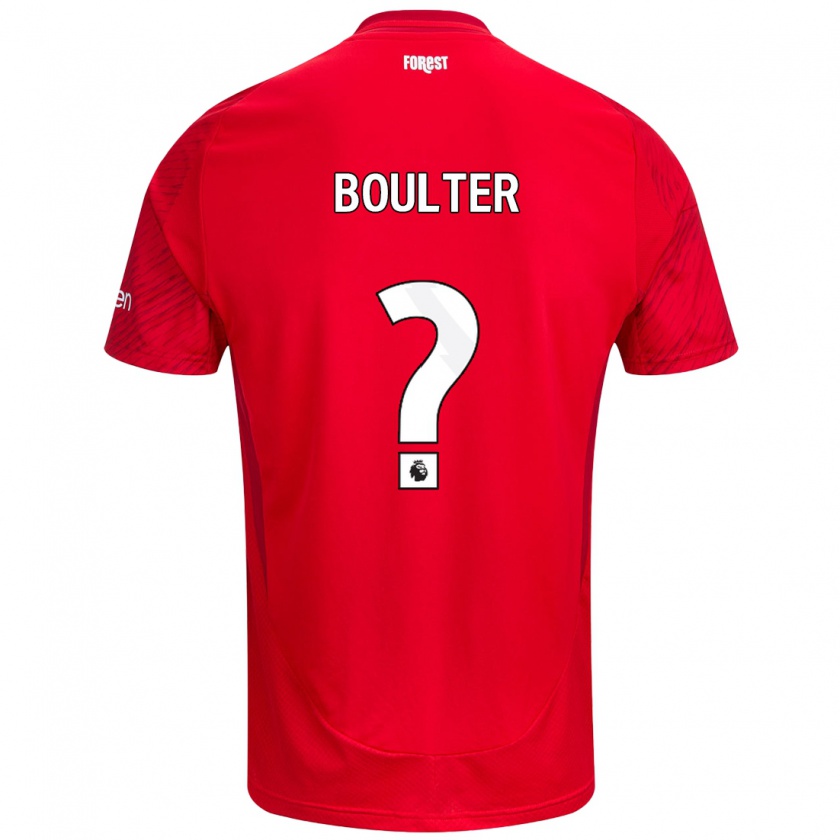 Kandiny Kinderen Evan Boulter #0 Rood Wit Thuisshirt Thuistenue 2024/25 T-Shirt