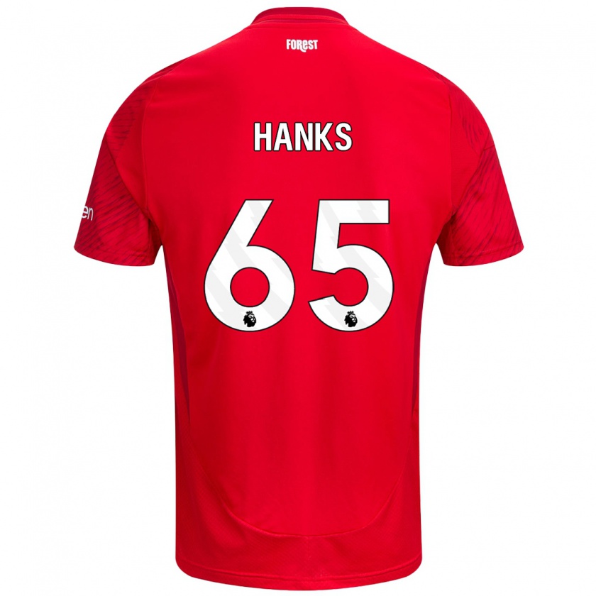 Kandiny Kinder Justin Hanks #65 Rot Weiß Heimtrikot Trikot 2024/25 T-Shirt Österreich