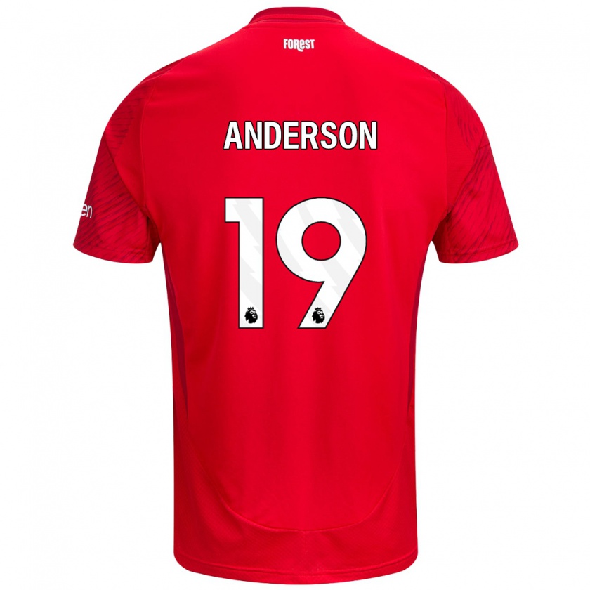 Kandiny Niño Camiseta Becky Anderson #19 Rojo Blanco 1ª Equipación 2024/25 La Camisa México