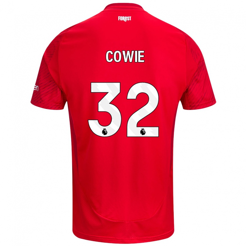 Kandiny Bambino Maglia Abi Cowie #32 Rosso Bianco Kit Gara Home 2024/25 Maglietta