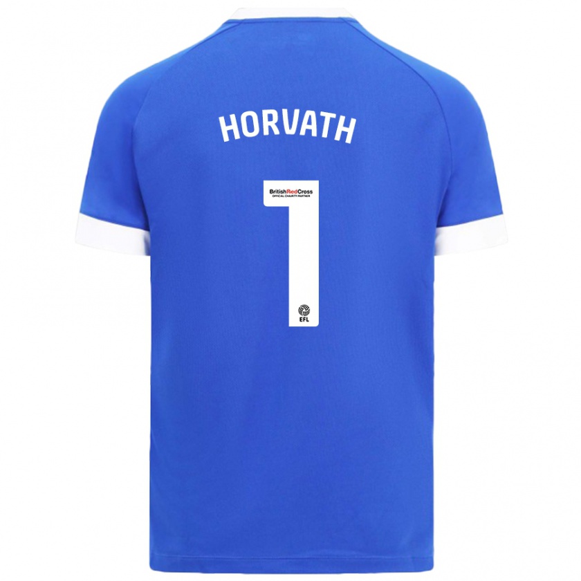 Kandiny Kinder Ethan Horvath #1 Himmelblau Heimtrikot Trikot 2024/25 T-Shirt Österreich