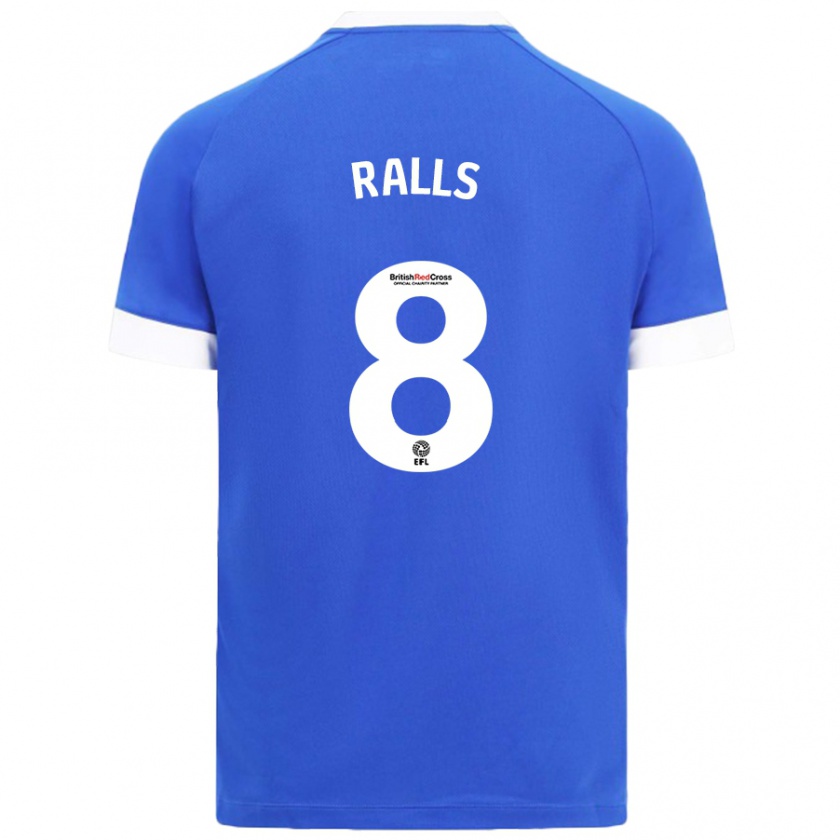 Kandiny Kinderen Joe Ralls #8 Hemelsblauw Thuisshirt Thuistenue 2024/25 T-Shirt België