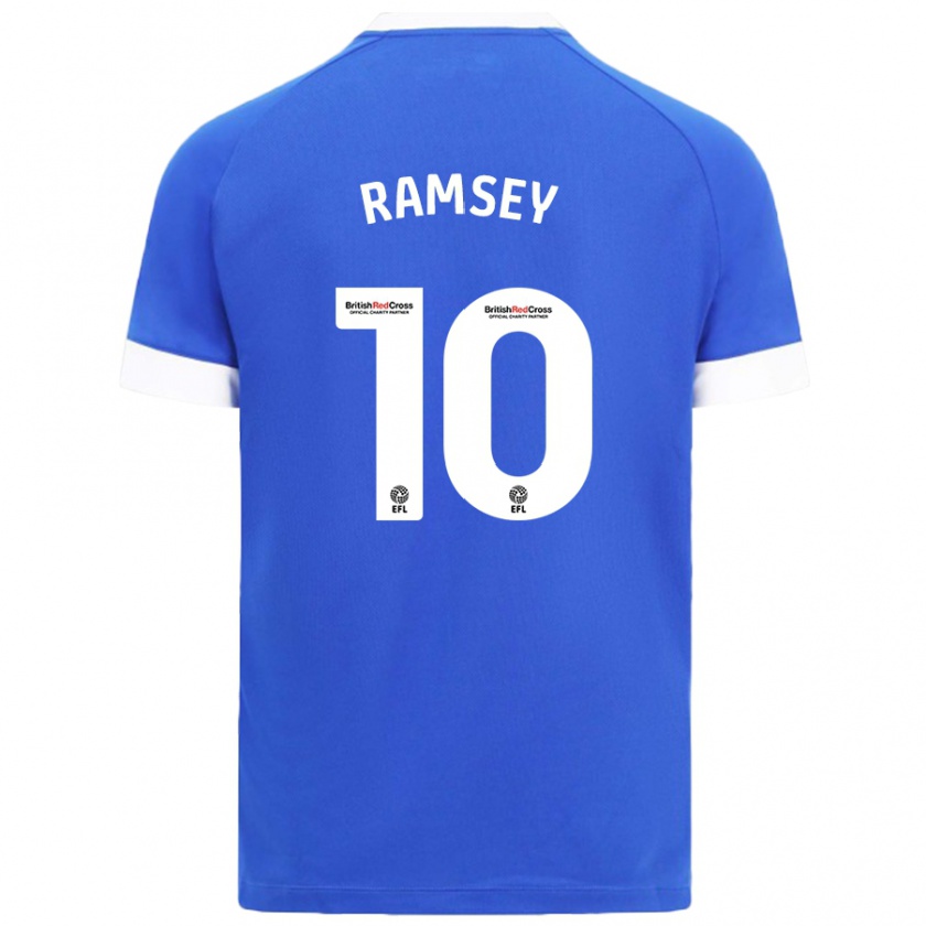 Kandiny Bambino Maglia Aaron Ramsey #10 Azzurro Kit Gara Home 2024/25 Maglietta