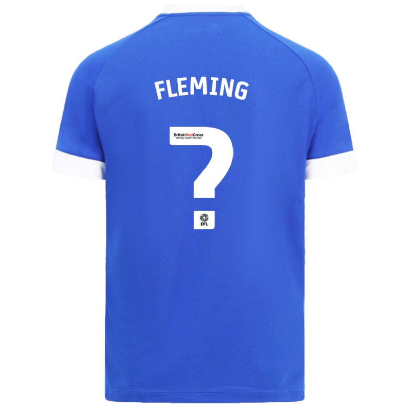 Kandiny Kinder Cole Fleming #0 Himmelblau Heimtrikot Trikot 2024/25 T-Shirt Österreich