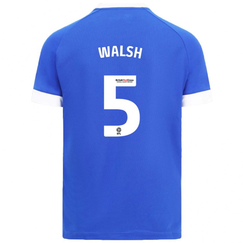 Kandiny Bambino Maglia Siobhan Walsh #5 Azzurro Kit Gara Home 2024/25 Maglietta