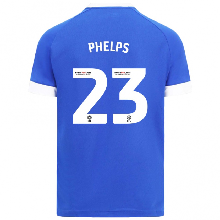 Kandiny Niño Camiseta Anna Phelps #23 Azul Cielo 1ª Equipación 2024/25 La Camisa