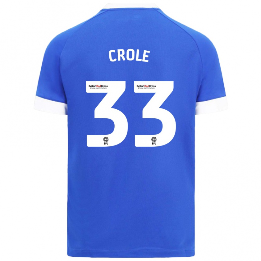 Kandiny Niño Camiseta James Crole #33 Azul Cielo 1ª Equipación 2024/25 La Camisa