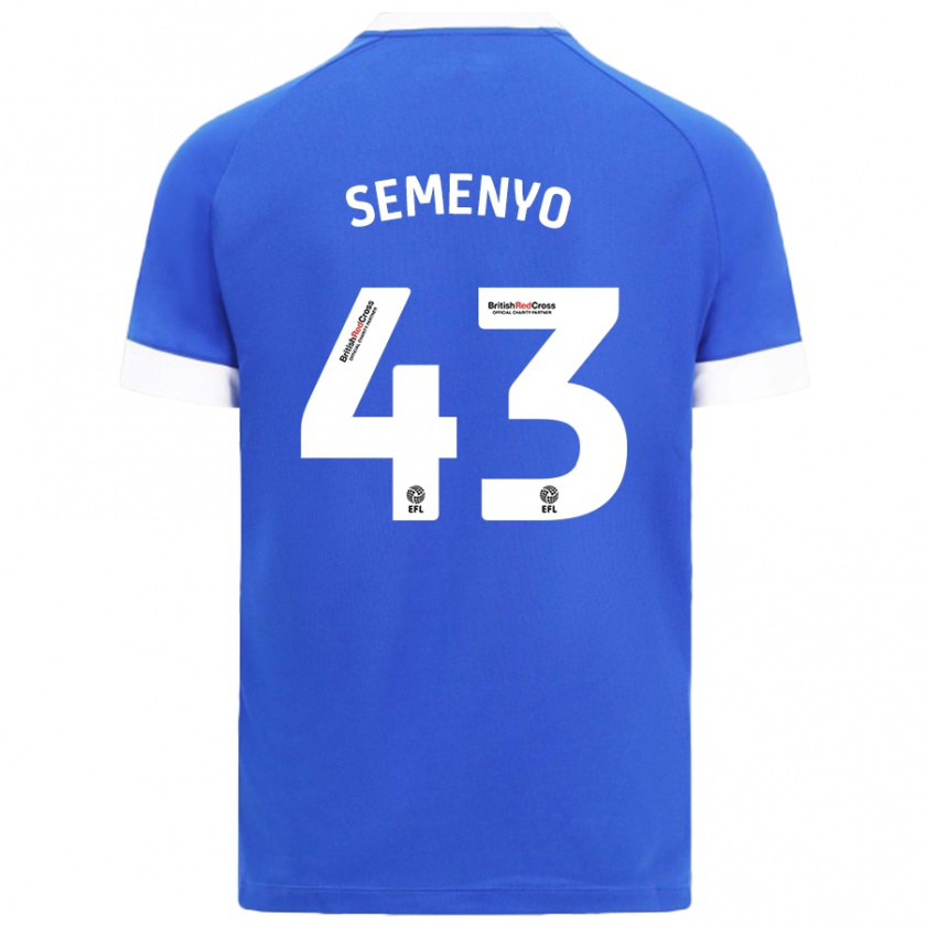 Kandiny Kinder Jai Semenyo #43 Himmelblau Heimtrikot Trikot 2024/25 T-Shirt Österreich