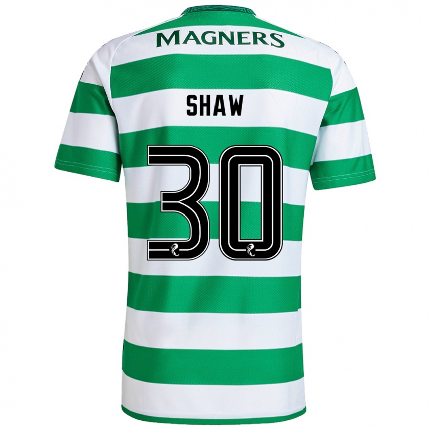 Kandiny Niño Camiseta Liam Shaw #30 Verde Blanco 1ª Equipación 2024/25 La Camisa México