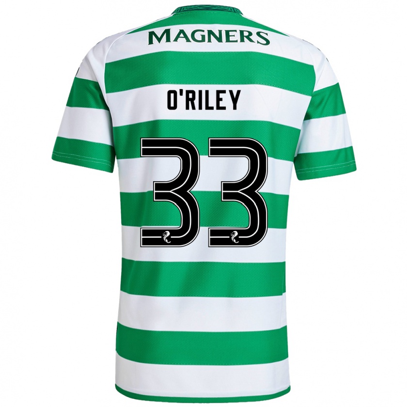 Kandiny Niño Camiseta Matt O'riley #33 Verde Blanco 1ª Equipación 2024/25 La Camisa México