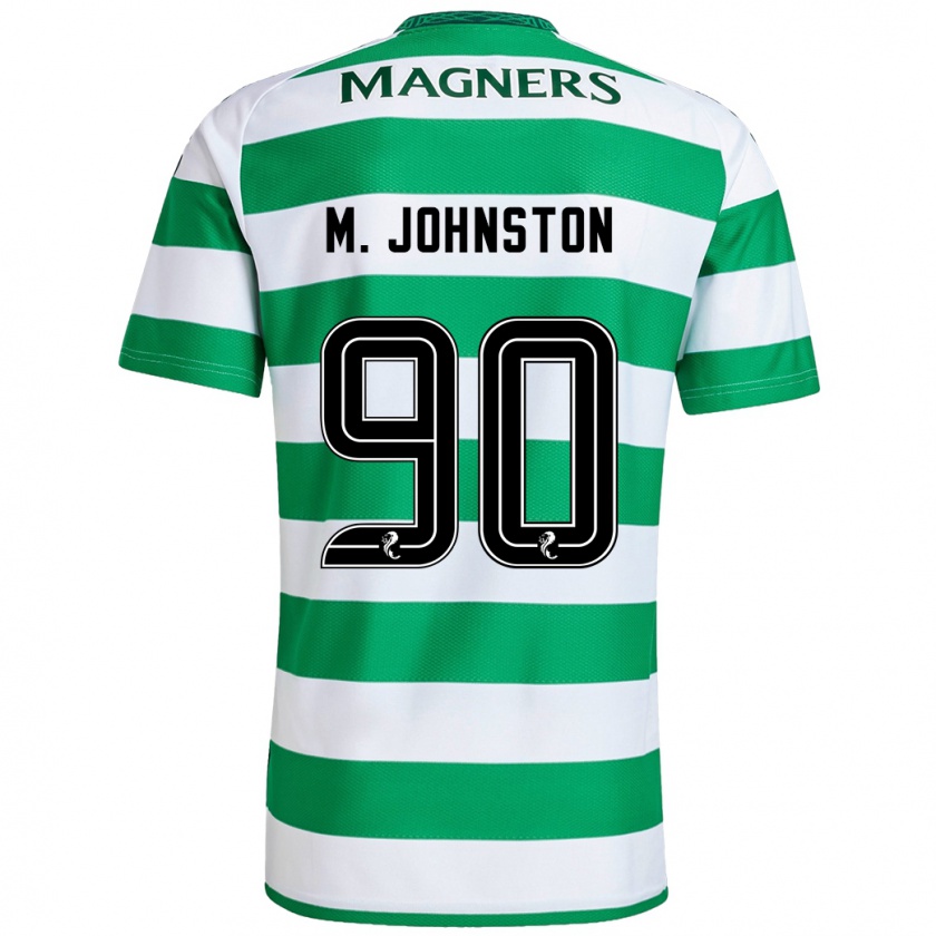 Kandiny Kinderen Mikey Johnston #90 Groen Wit Thuisshirt Thuistenue 2024/25 T-Shirt België