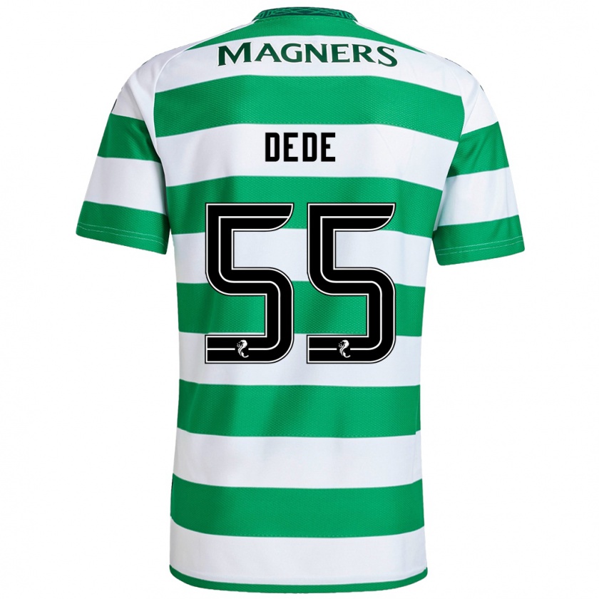 Kandiny Niño Camiseta Josh Dede #55 Verde Blanco 1ª Equipación 2024/25 La Camisa México