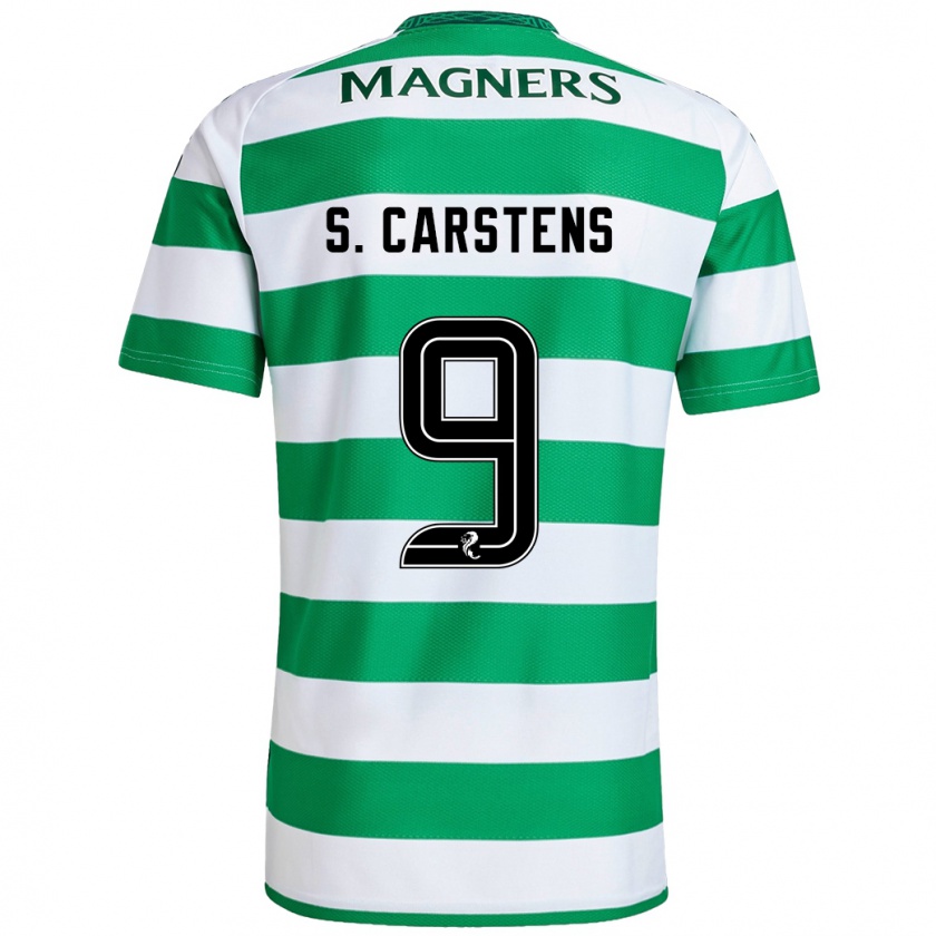 Kandiny Bambino Maglia Signe Carstens #9 Verde Bianco Kit Gara Home 2024/25 Maglietta