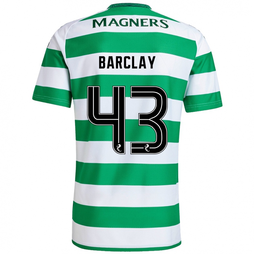 Kandiny Bambino Maglia Lucy Barclay #43 Verde Bianco Kit Gara Home 2024/25 Maglietta