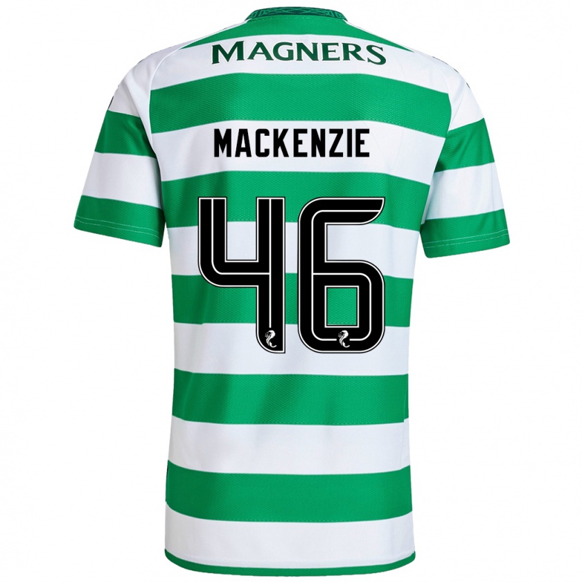 Kandiny Kinderen Magnus Mackenzie #46 Groen Wit Thuisshirt Thuistenue 2024/25 T-Shirt