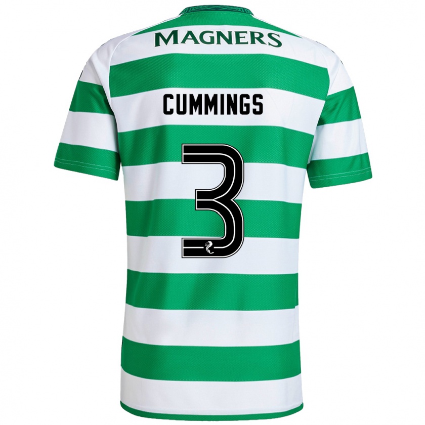 Kandiny Bambino Maglia Sydney Cummings #3 Verde Bianco Kit Gara Home 2024/25 Maglietta