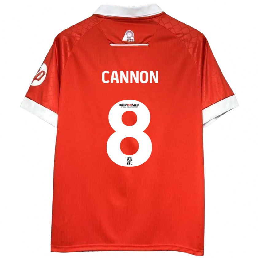 Kandiny Kinderen Andy Cannon #8 Rood Wit Thuisshirt Thuistenue 2024/25 T-Shirt