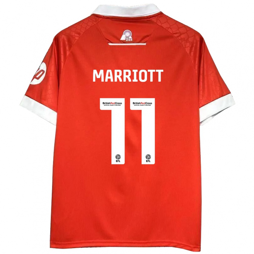 Kandiny Bambino Maglia Jack Marriott #11 Rosso Bianco Kit Gara Home 2024/25 Maglietta