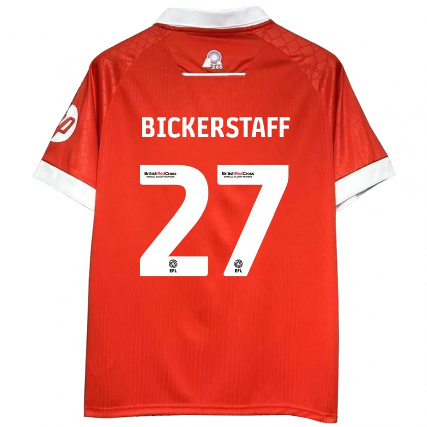 Kandiny Kinderen Jake Bickerstaff #27 Rood Wit Thuisshirt Thuistenue 2024/25 T-Shirt