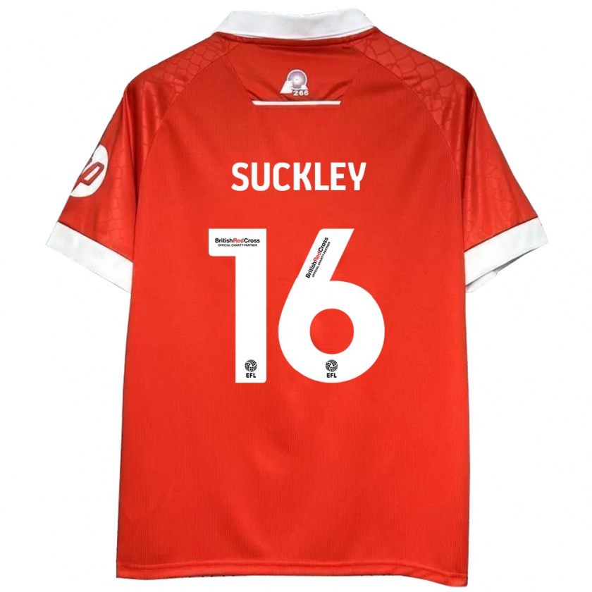 Kandiny Kinder Ava Suckley #16 Rot Weiß Heimtrikot Trikot 2024/25 T-Shirt Österreich